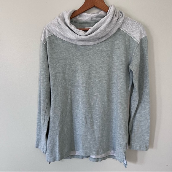 Columbia Sweaters - Columbia Cowl Neck Heathered Pullover • Green/Gray • Medium